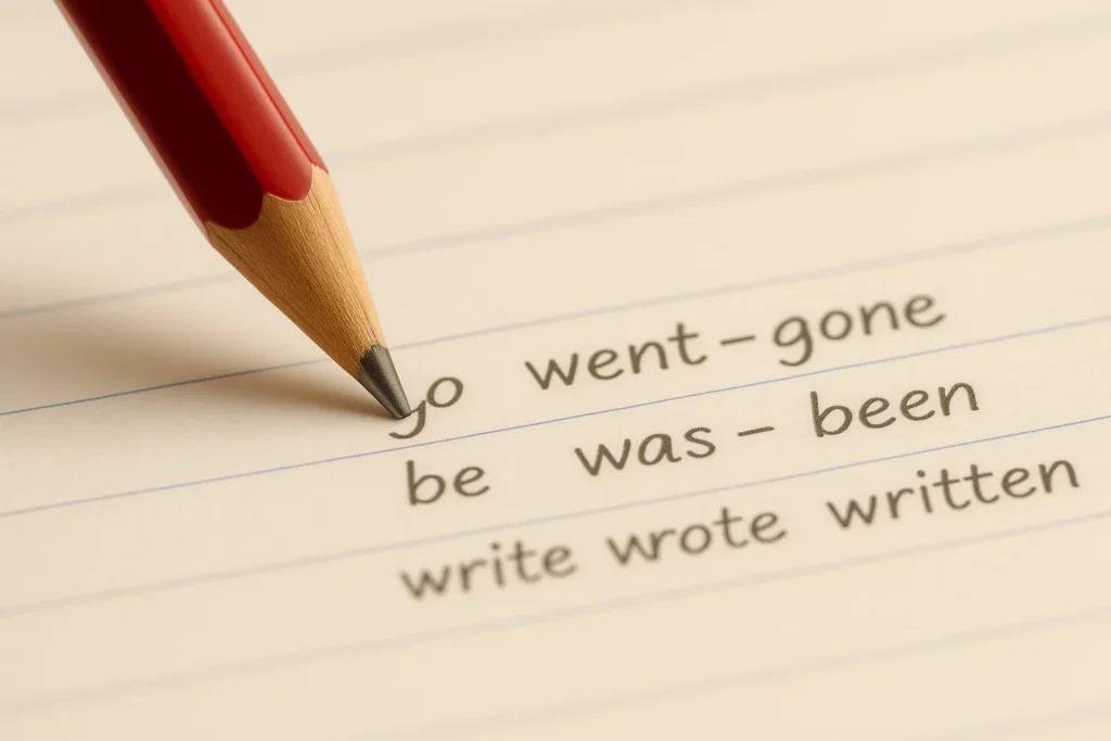 verbes irréguliers en anglais